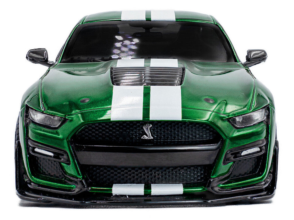 2020 Ford Mustang Shelby GT500 Fast Track Eruption Green Metallic with White Stripes 1/43 Diecast Model Car by Solido