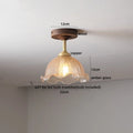 DecorBites™ Glass Wood LED Ceiling Light Nordic Design for Living Room & Corridor