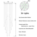 DecorBites™ Gold Crystal Chandelier: Elegant Staircase LED Lighting Fixture for Villa Lobby