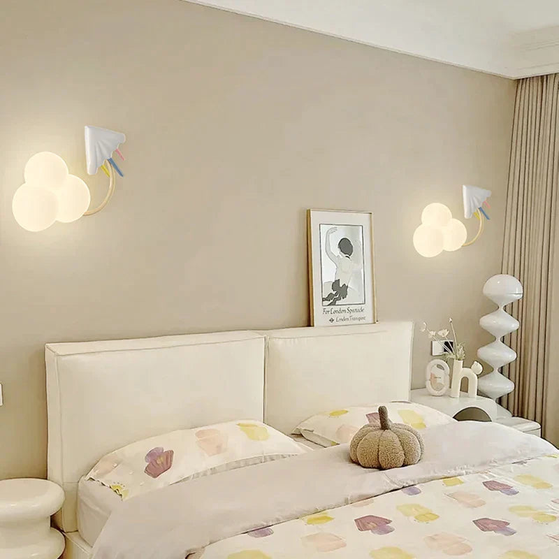 DecorBites™ Kids Airplane Wall Light with Rainbow Kite Design