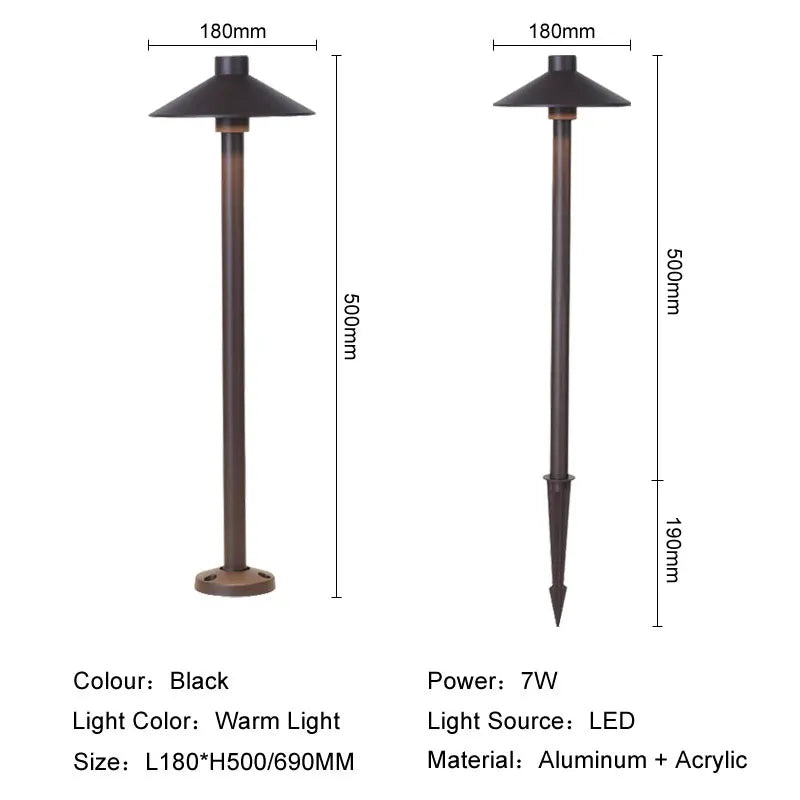 DecorBites™ LED Lawn Light: Outdoor Waterproof Aluminum Spot for Courtyard, Garden, Park, Pathway