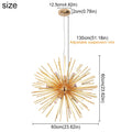 DecorBites™ Gold LED Chandelier Pendant Light for Modern Kitchen Island Living Room