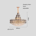 DecorBites™ Crystal LED Oval Round Chandelier Hanging Lamp - Dimmable Ceiling Pendant