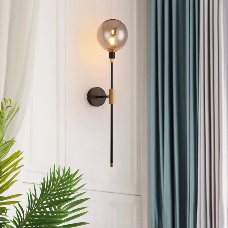 DecorBites™ Glass Ball LED Wall Light for Home Decor and Lighting Ambiance
