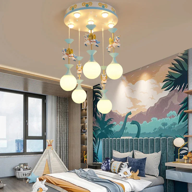 DecorBites™ Kids' LED Chandelier for Girls' Bedroom - Modern Ceiling Pendant Light