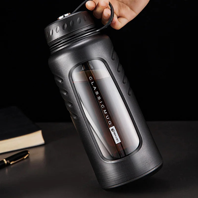 DecorBites™ Double-layer Insulated Glass Water Cup | Large-capacity Heat-resistant Tea Cup