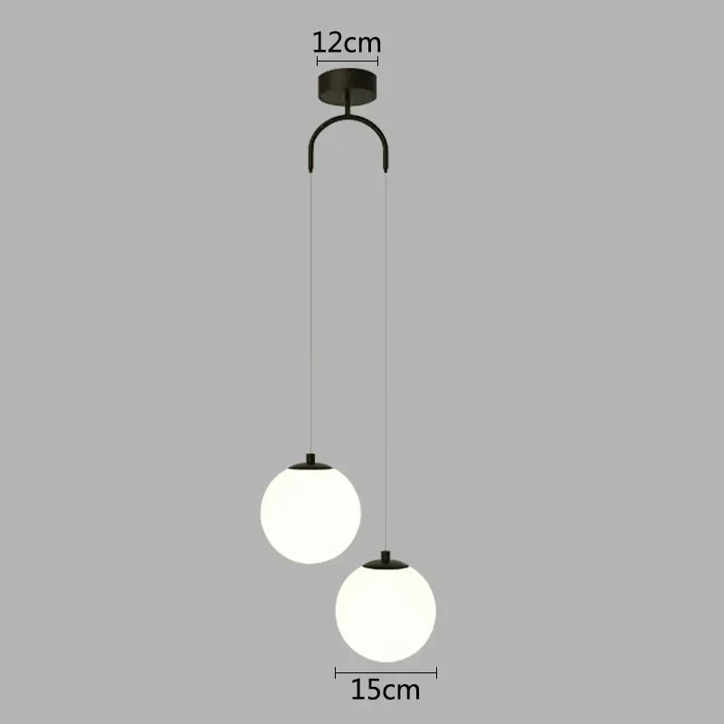 DecorBites™ Glass Ball LED Pendant Chandelier for Dining and Bedroom
