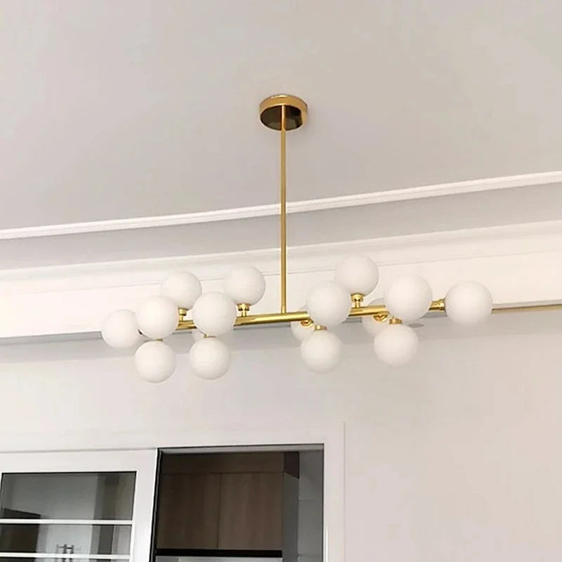 DecorBites™ Glass Ball LED Chandelier Pendant Lamp, Modern Round Design for Home Decor Lighting