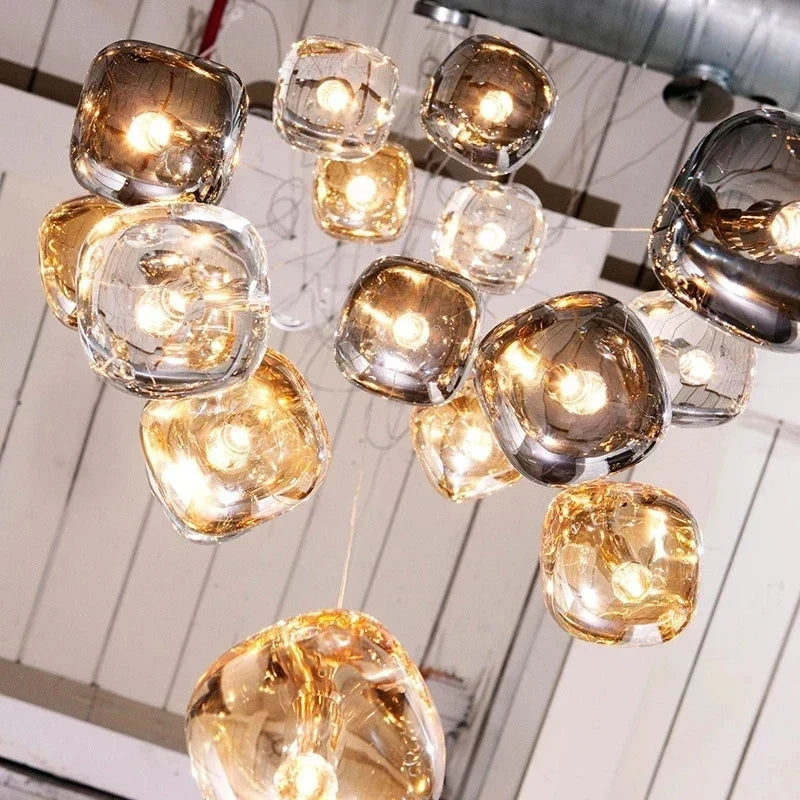 DecorBites™ Crystal LED Chandelier: Stylish Home Lighting for Living Room, Staircase & More