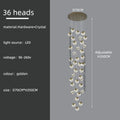 DecorBites™ Crystal Modern Chandelier for Living Room Luxury Loft LED Lighting Staircase Chandelier