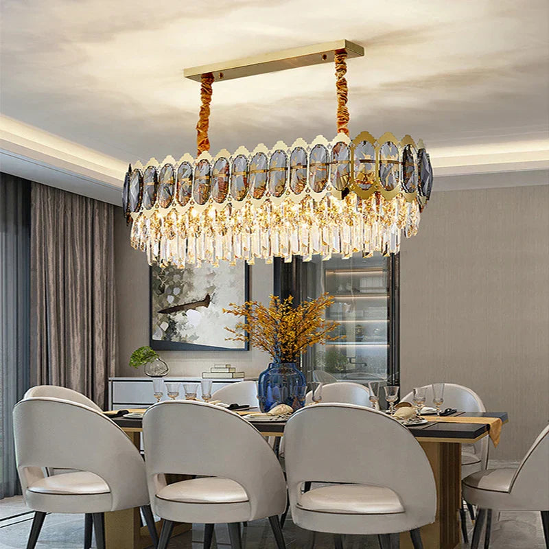 DecorBites™ Crystal Ceiling Chandelier for Modern Living Room Decor