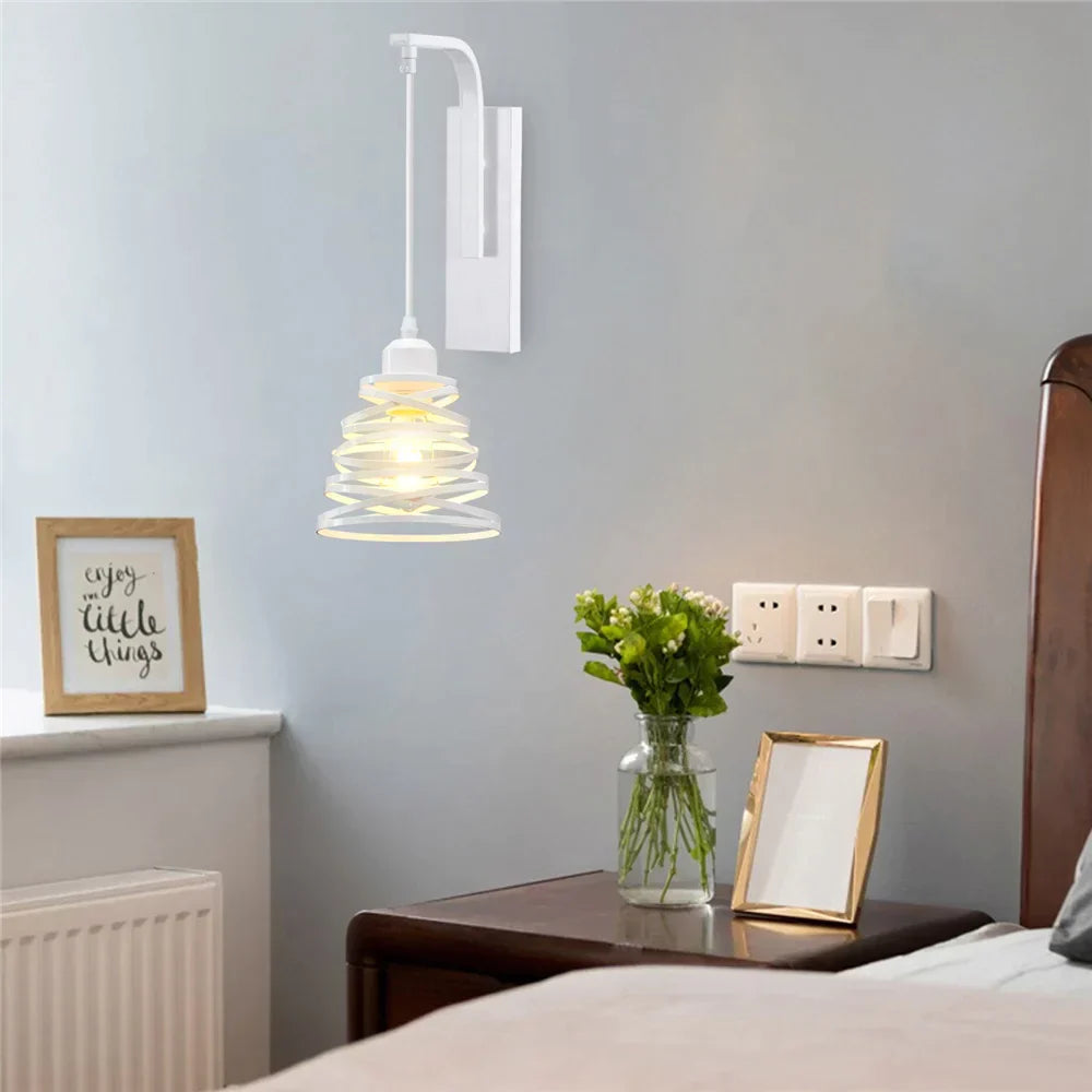DecorBites™ Iron Wood LED Wall Lamp for Indoor Home Decoration