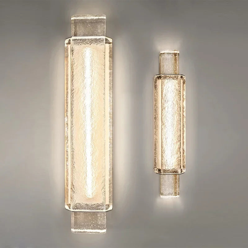 DecorBites™ Crystal Glass Bubble Wall Lights - Gold Color LED Mounted Bedroom Wall Lamps