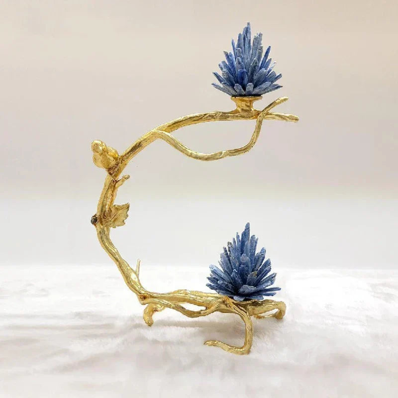 DecorBites™ Golden Bird Metal Branch Sculpture - Room Decoration Accessories
