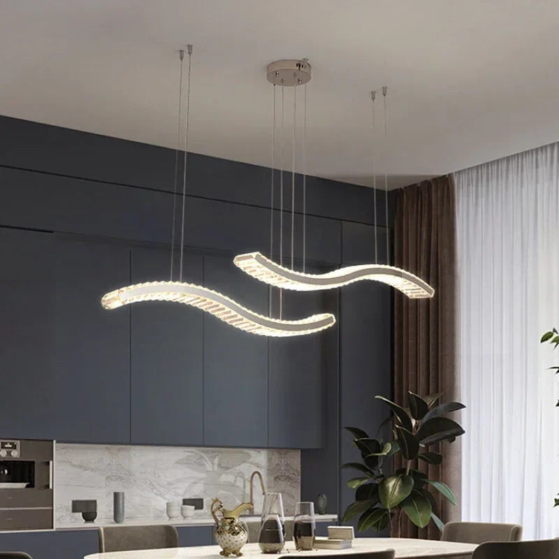 DecorBites™ Crystal LED Ceiling Chandeliers for Elegant Dining Room Decor