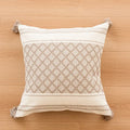 DecorBites™ Geometric Tufted Beige Gray Cushion Cover Nordic Style for Modern Decor