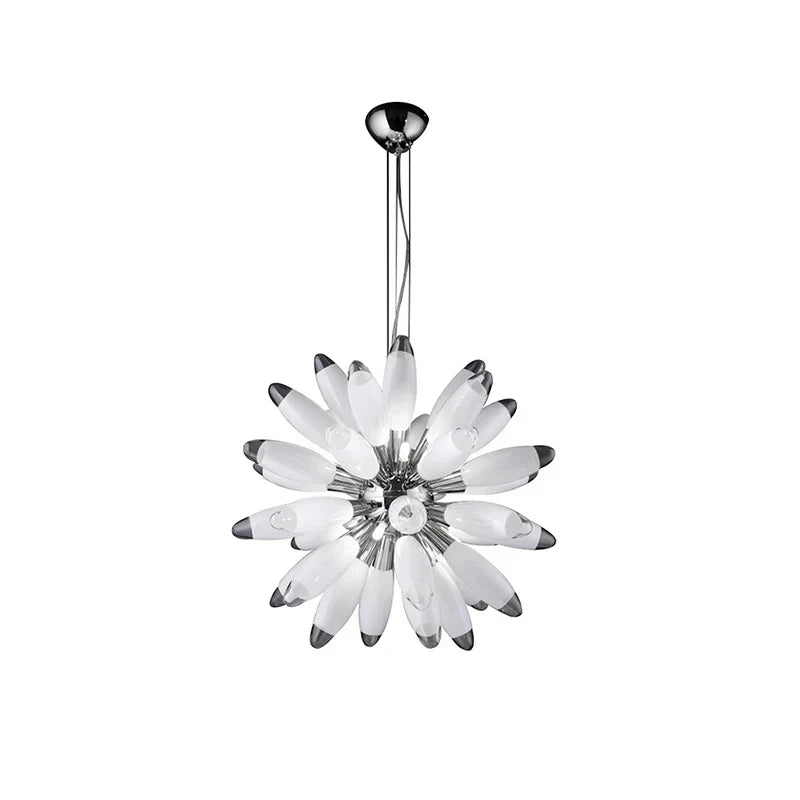 DecorBites™ LED Large Globe Chandelier with Glass Lampshades - Chrome or Gold Hardware