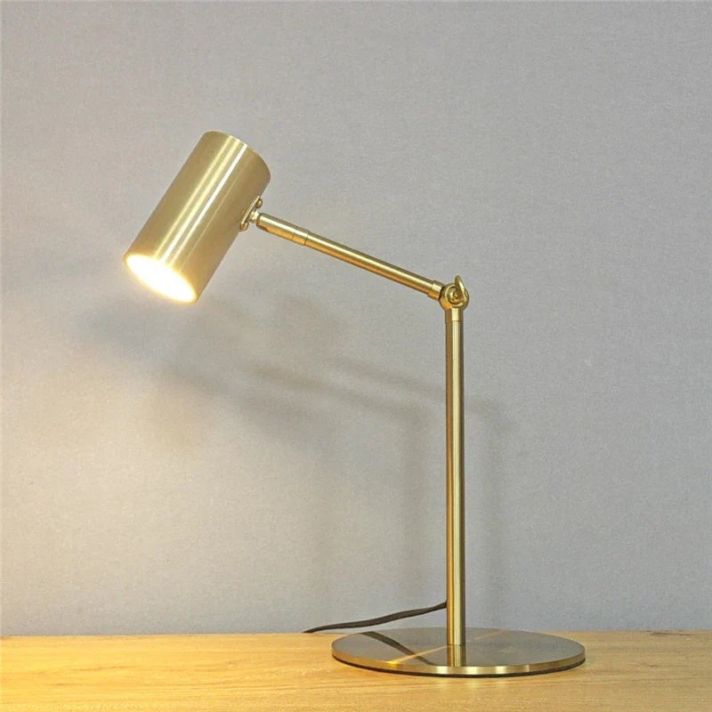 DecorBites™ Golden Table Lamp for Study and Reading, Modern Nordic Bedroom Decor Lighting