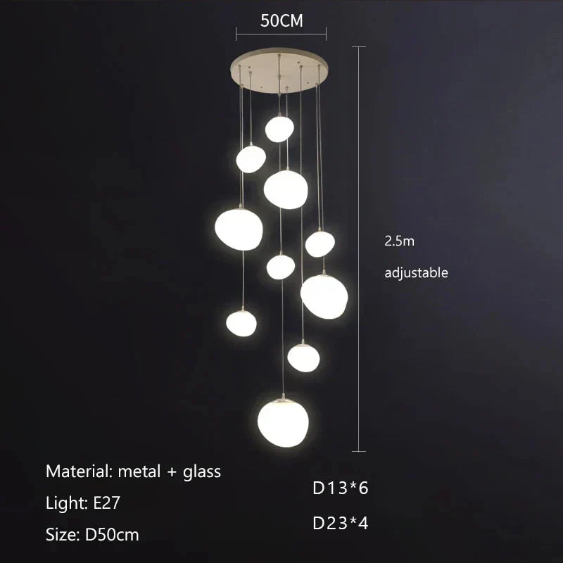 DecorBites™ Gregg Glass Pendant Light: Stylish LED Hanging Lamp for Dining Kitchen LOFT.