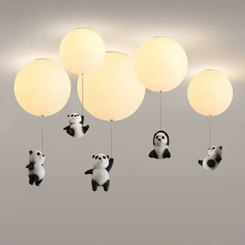 DecorBites™ Kids Bear LED Ceiling Chandelier, Cute Bedroom Pendant Light for Boys and Girls