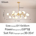 DecorBites™ Glass Ball Modern Branch Chandelier - Magic Bean Design for Living Room