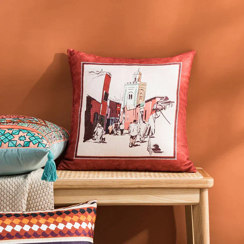 DecorBites™ Abstract Geometric Cushion Cover 45x45cm for Sofa & Bedroom Decoration