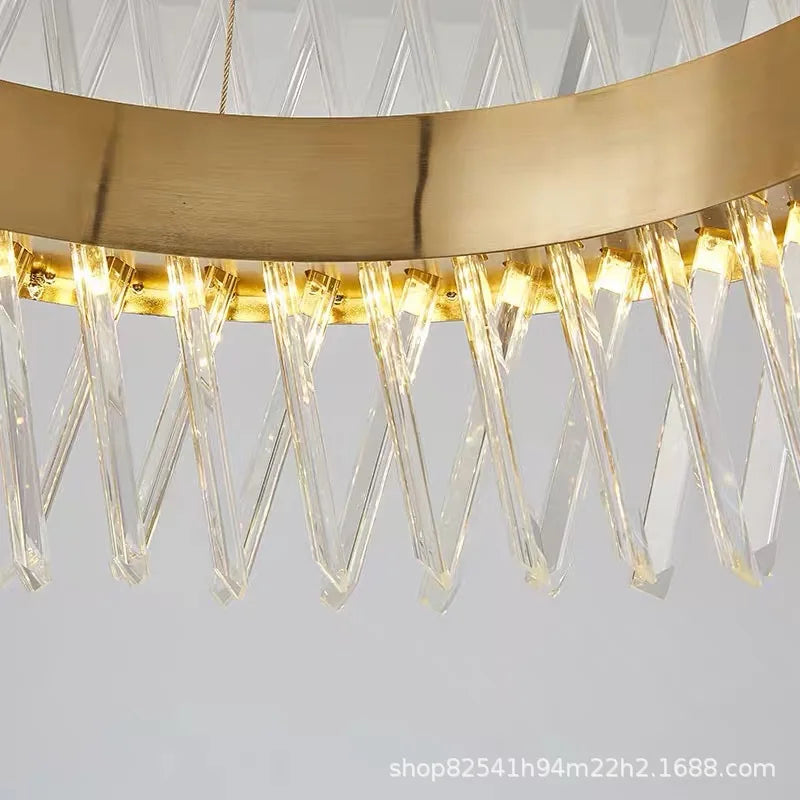 DecorBites™ Gold Metal S Shape Lustre LED Pendant Lamp for Luxe Living & Dining Spaces