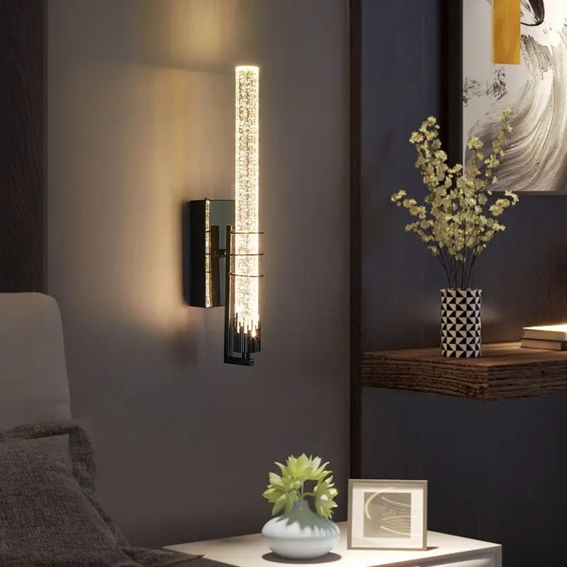 DecorBites™ Crystal Wall Sconce: Modern LED Decorative Light for Bedroom, Living Room & Corridor