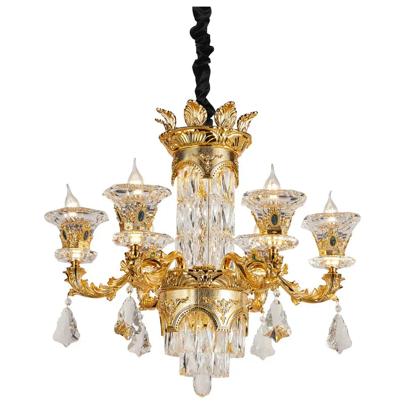 DecorBites™ Crystal Chandelier: Modern, Simple Luxury Lighting for Living Room, Restaurant, Home