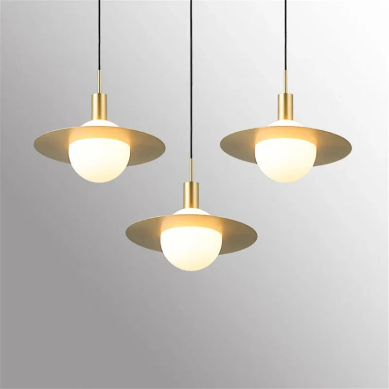 DecorBites™ Glass Ball LED Pendant Light: Modern Moon Design for Stylish Home Decor