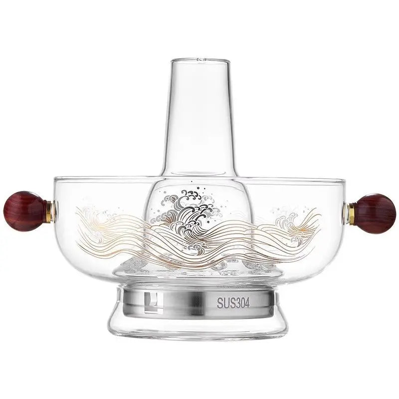 DecorBites™ Glass Hotpot: Thickened Heat-Resistant Crystal Pot for Home, Camping, Steaming & Boiling