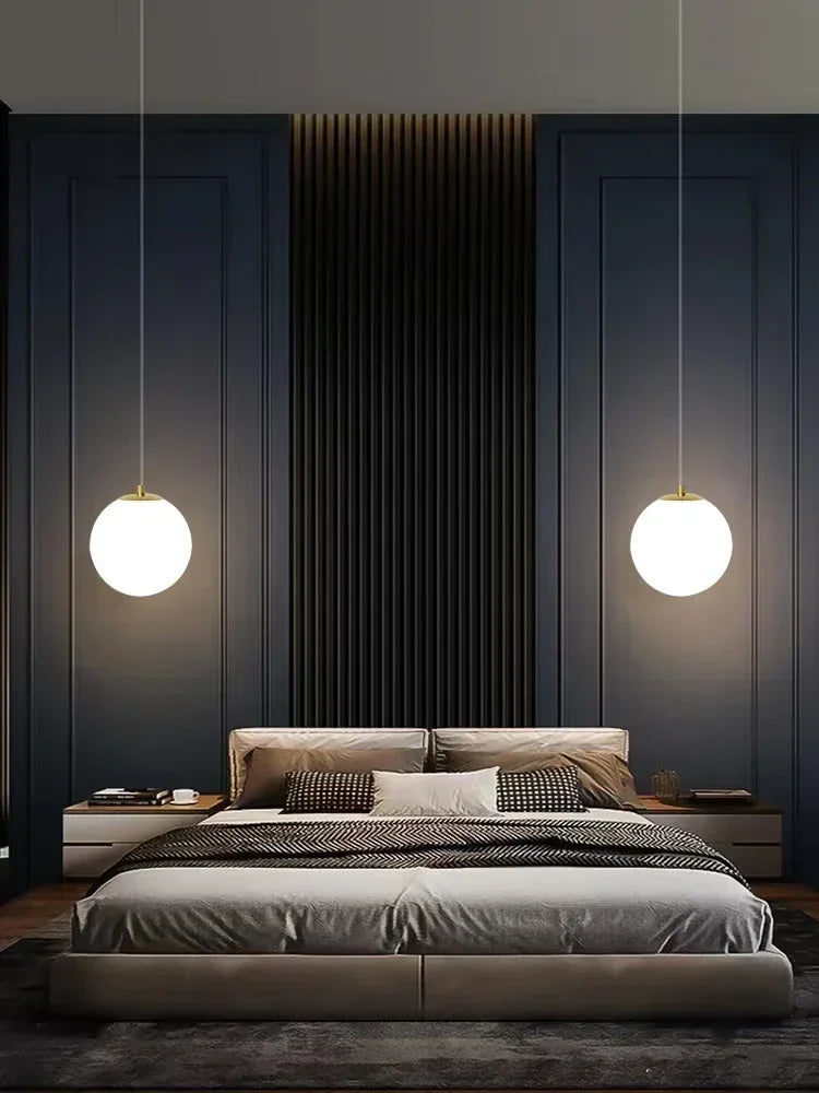 DecorBites™ Glass Ball LED Pendant Chandelier for Dining and Bedroom