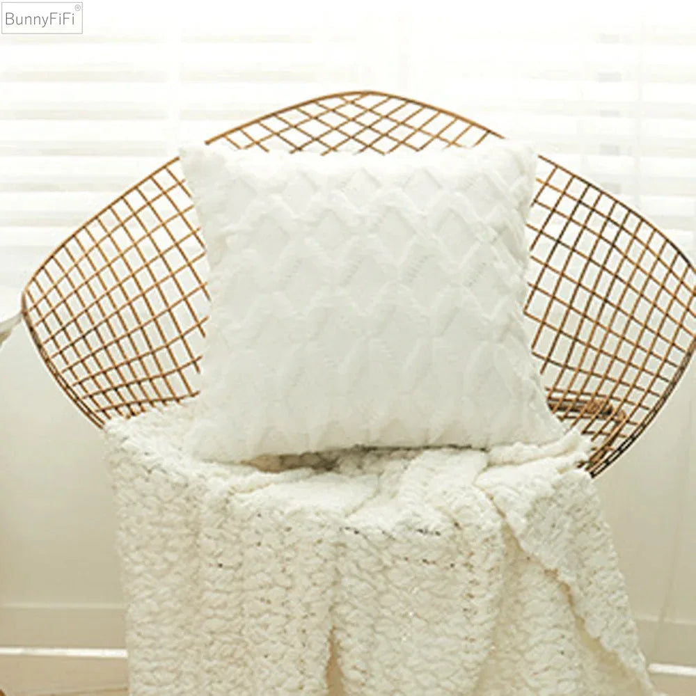 DecorBites™ Diamond Solid Embroidery Cushion Cover - Modern Home Decor