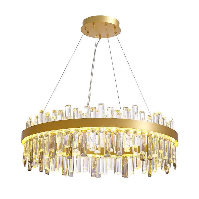DecorBites™ Crystal Ceiling Chandelier LED Hanging Lamps for Living Room Luxe Décor