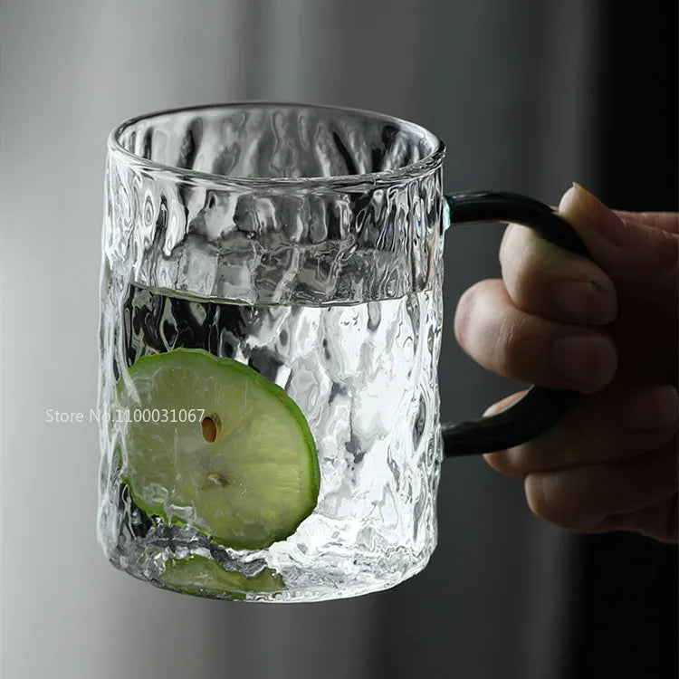 DecorBites™ Japanese Heat-Resistant Glass Handle Water Coffee Milk Juice Wine Cups