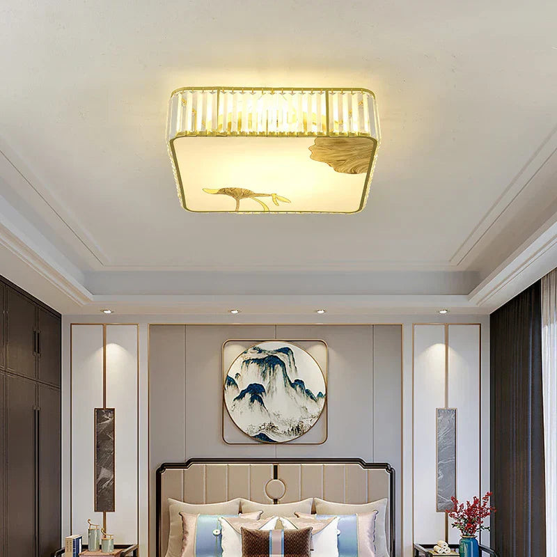 DecorBites™ Crystal Round Ceiling Light - Modern Warm Bedroom Atmosphere