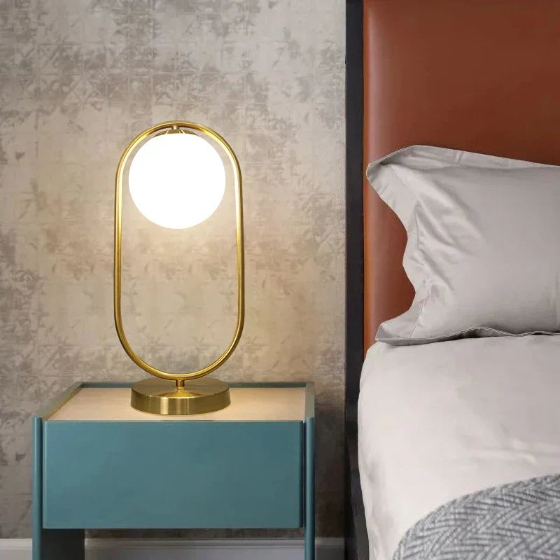 DecorBites™ Glass Ball LED Desk Lamp Nordic Design for Bedroom Living Room Reading