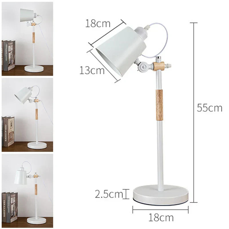 DecorBites™ Adjustable Desk Lamp for Children's Bedroom Study, Nordic Style Black White décor