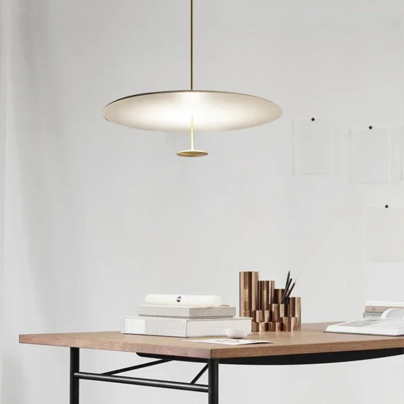 DecorBites™ Gold Black Pendant Light for Living Room, Elegant Minimalist Ring Suspension Lamp