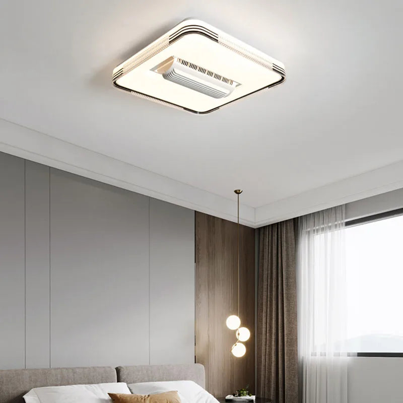 DecorBites™ Crystal Bladeless Ceiling Fan Light Chandelier LED Silent Electric Ventilator