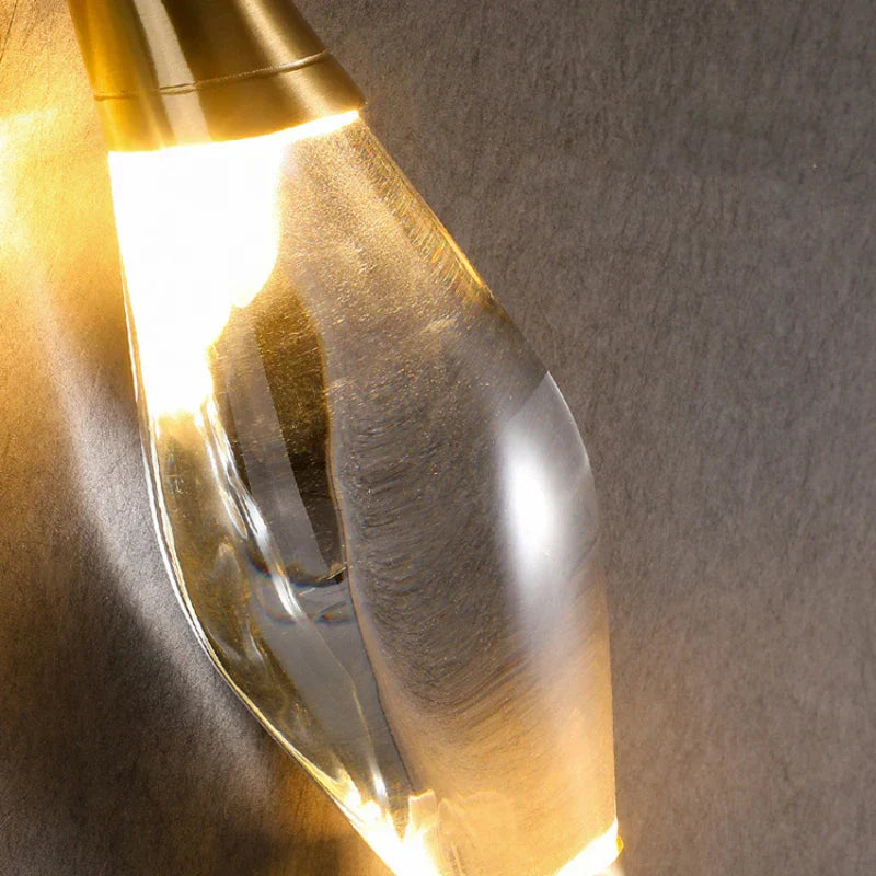 DecorBites™ Crystal Wall Sconce Copper Body Light for Bedside, Stair, Foyer, Dining Room