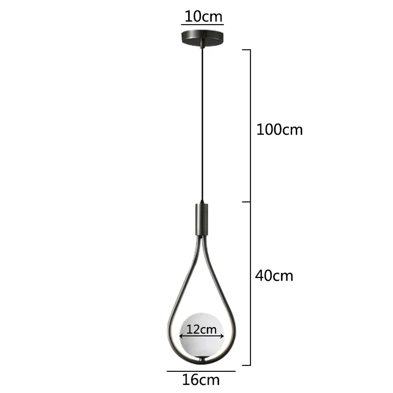DecorBites™ Glass Ball Pendant Lamps for Home Kitchen Bar Decor & Wall Sconce