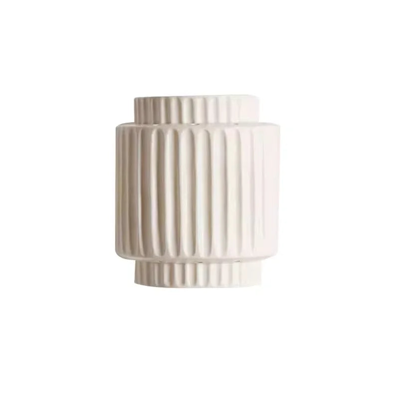 DecorBites™ Cream White Resin LED Wall Lamp for Bedroom, Study, Living Room - Wabi-sabi Decor