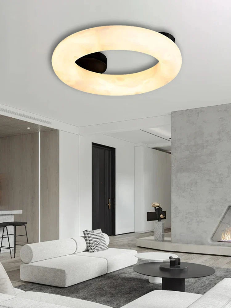 DecorBites™ Elegant Alabaster Marble Ceiling Chandelier for Living Room Bedroom