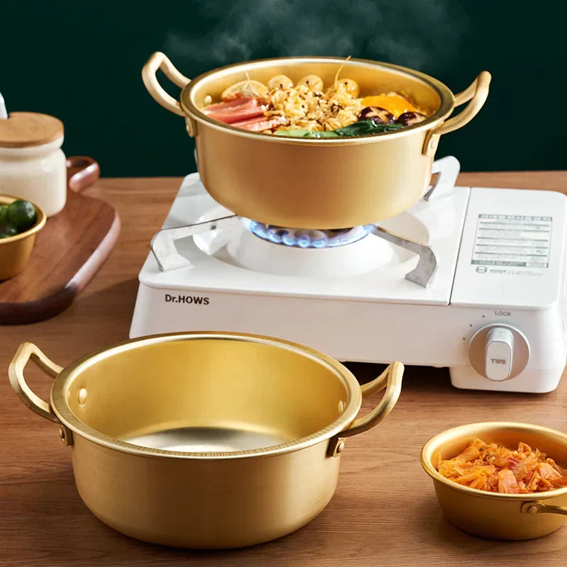 DecorBites™ Korean Ramen Noodle Cooker Pot Hot Cooking Instant Stew Lid Pan Stockpot