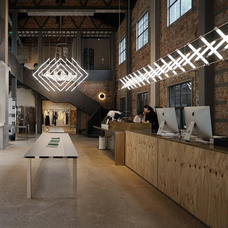 DecorBites™ LED Chandelier: Modern Nordic Industrial Pendant Light for Dining Room and Bar
