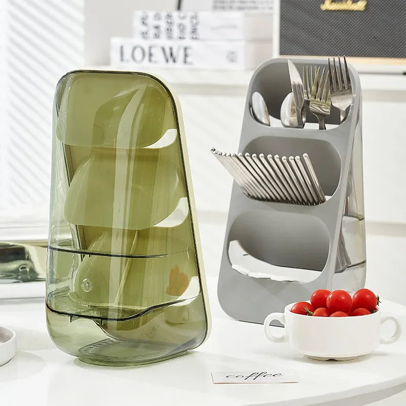 DecorBites™ 3-Tier Cutlery Rack - Kitchen Utensil Organizer