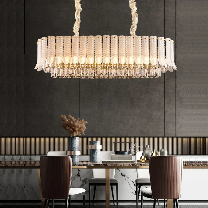 DecorBites™ Crystal Feather Ceiling Pendant Lights for Luxury Home Decor & Living Room