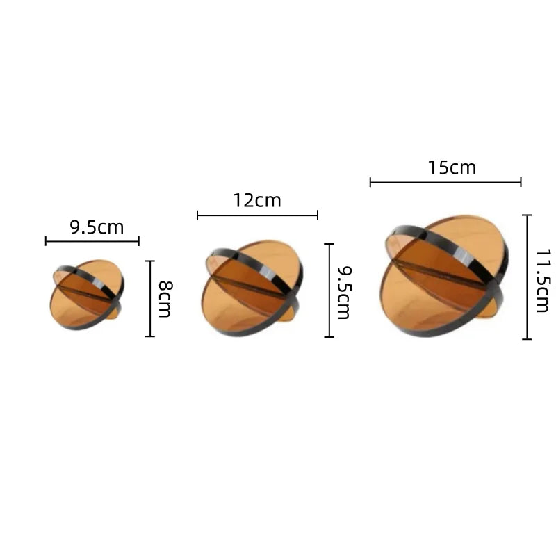 DecorBites™ Intersect Glass Ball Semicircle Decoration - Transparent Geometric Home Decor
