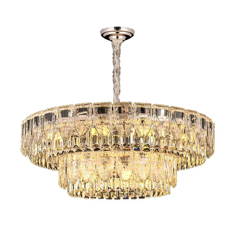 DecorBites™ Crystal Ring Chandelier: 2024 Luxury Bedroom Dining Room Lighting